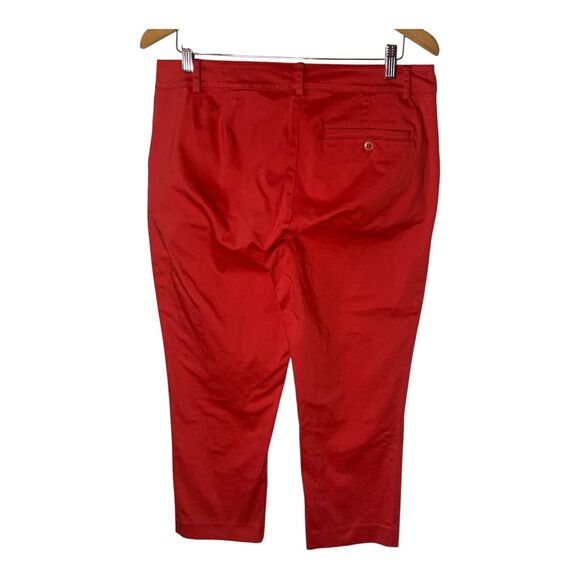 Lauren Ralph Lauren Ankle Pants SZ 10 Pink Red Capris Classic Casual Preppy - Picture 6 of 11